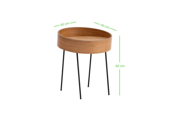 Hanah Home Ilo Mesa Auxiliar Natural y Madera Hanah Home Ilo Mesa Auxiliar Natural y Madera